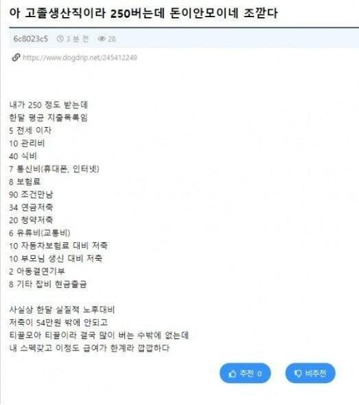 고졸 생산직이 돈을 못 모으는 이유