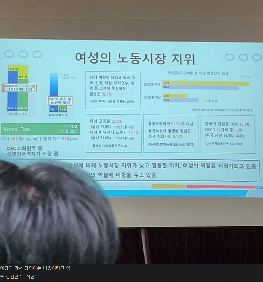 어제자 고등학교 여경의 강의.