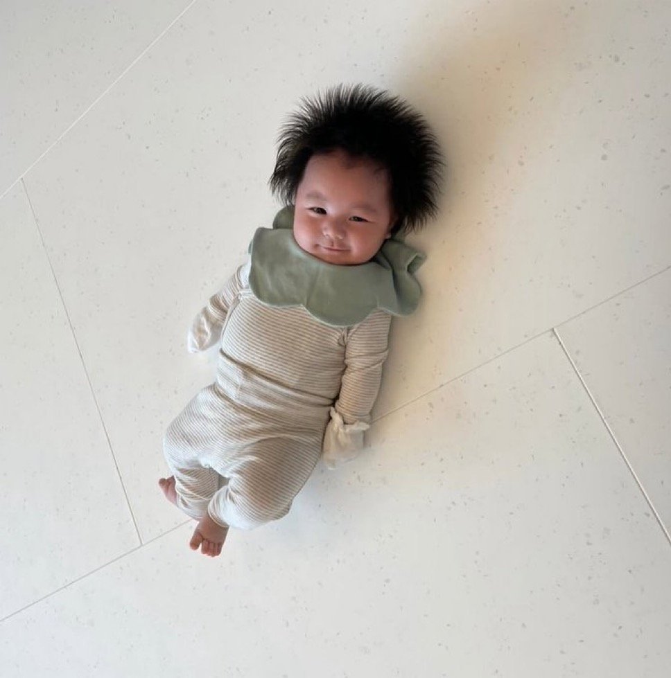 생후 164일에 드라이기로 머리 말리는 심형탁 아들