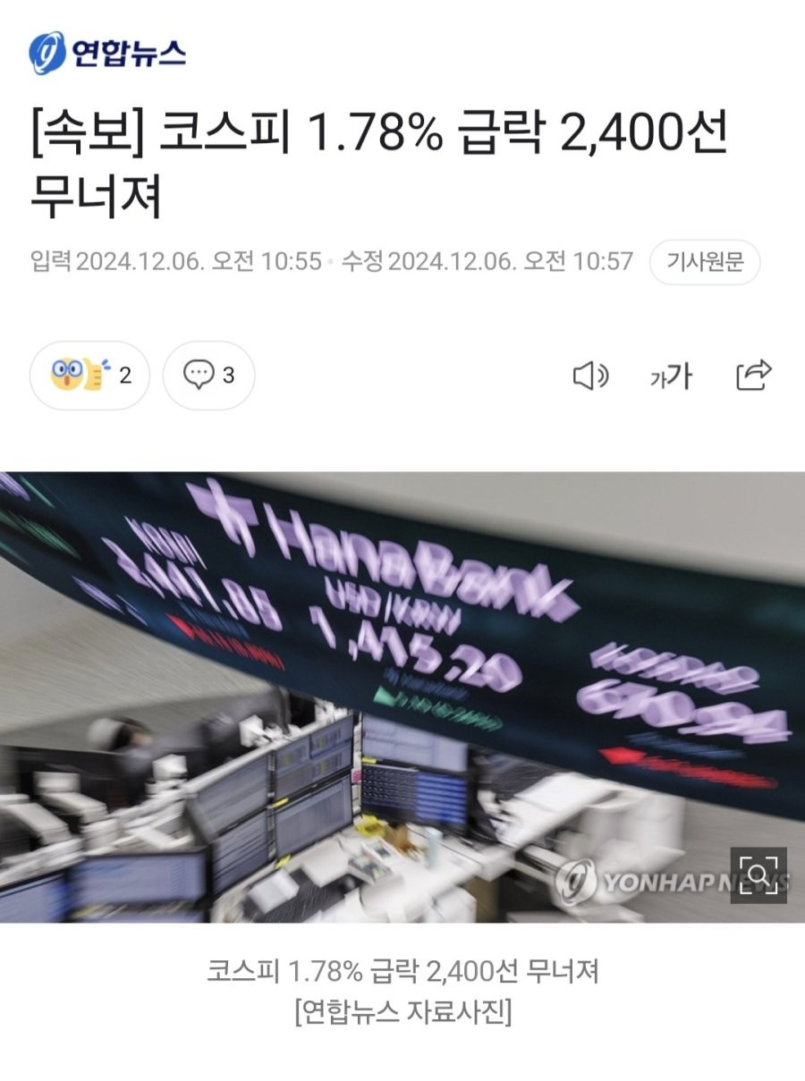 [속보] 대한민국 증시 개같이 녹아내리는중